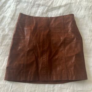 Free People Modern Femme Skirt Leather
